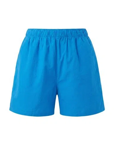 Colorful Standard Woman Shorts & Bermuda Shorts Azure Size S Organic Cotton In Blue