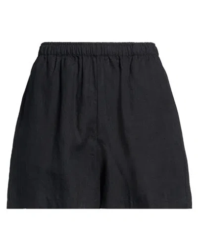 Colorful Standard Woman Shorts & Bermuda Shorts Black Size S Linen