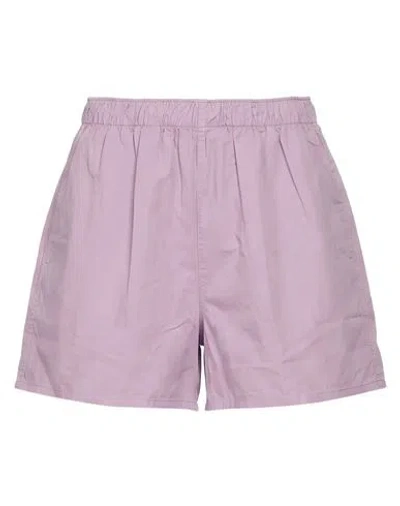 Colorful Standard Woman Shorts & Bermuda Shorts Lilac Size Xs Organic Cotton In Purple