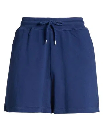 Colorful Standard Woman Shorts & Bermuda Shorts Navy Size L Organic Cotton In Blue