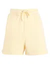 Colorful Standard Woman Shorts & Bermuda Shorts Pastel Yellow Size L Organic Cotton In Yellow