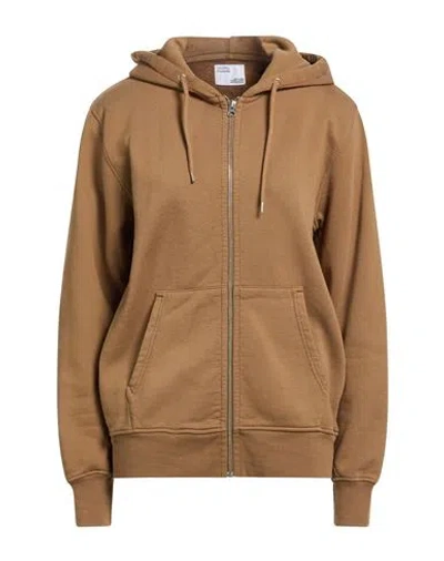 Colorful Standard Woman Sweatshirt Camel Size Xs Organic Cotton In Sand