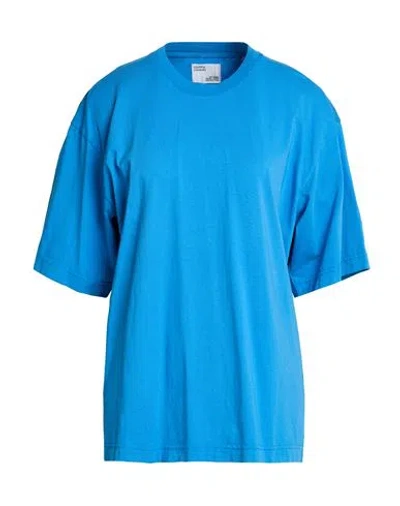 Colorful Standard Woman T-shirt Azure Size S Organic Cotton In Blue