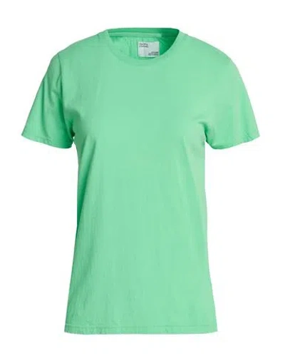 Colorful Standard Woman T-shirt Green Size Xs Organic Cotton