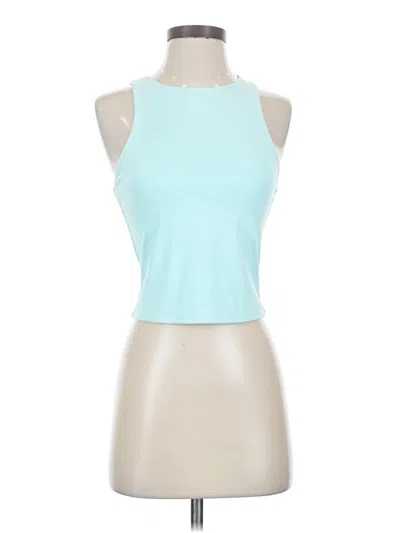Pre-owned Colorfulkoala Tank Top Blue Halter Neckline Tops