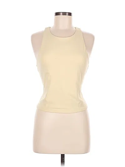 Pre-owned Colorfulkoala Tank Top Ivory Halter Neckline Tops