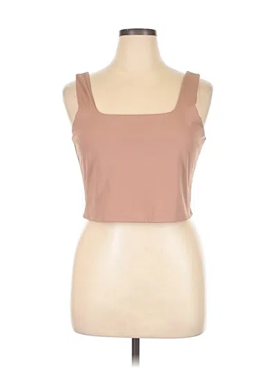 Pre-owned Colorfulkoala Tube Top Brown Strapless Neckline Tops