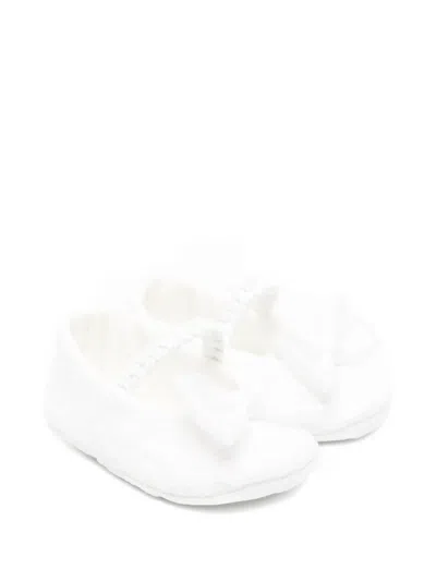 Colorichiari Bow-detail Ballerinas In White