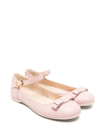 Colorichiari Kids' Bow-detail Ballet Flats In Pink