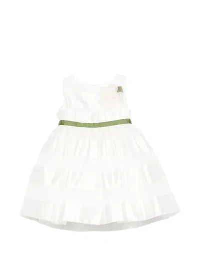 Colorichiari Babies' Bow-detail Dress In Gray