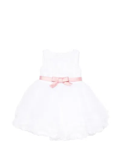 Colorichiari Babies' Bow-detail Dress In Gray