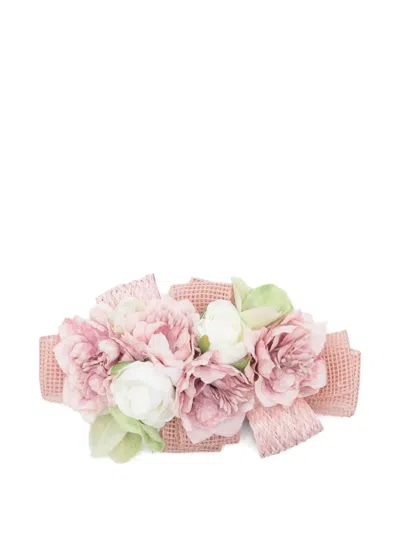 Colorichiari Kids' Bow-detail Hair Clip In Pink