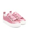 Colorichiari Bow-detail Sneakers In Pink