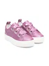 Colorichiari Bow-detail Sneakers In Pink