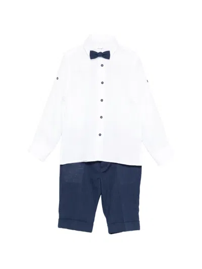 Colorichiari Kids' Bow Shorts Suit (set Of Four) In White