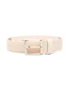 Colorichiari Buckle Leather Belt In Neutrals