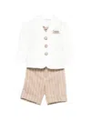 Colorichiari Buttoned Shorts Set In Multi