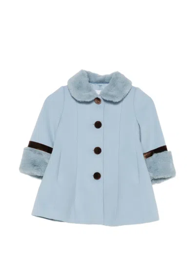 Colorichiari Babies' Button-up Coat In Blue