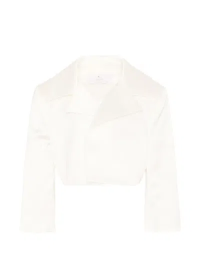 Colorichiari Kids' Collared Jacket In White
