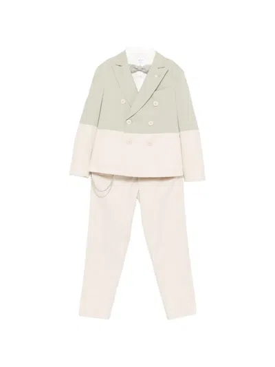 Colorichiari Kids' Colourblock Chain Suit (set Of Five) In Neutral