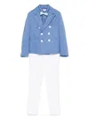 Colorichiari Colourblock Suit (set Of Three) In Blue