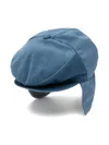 Colorichiari Corduroy Baker Boy Hat In Blue