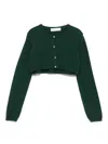 Colorichiari Cropped Cardigan In Green