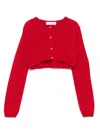 Colorichiari Cropped Cardigan In Red