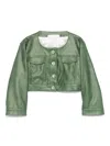 Colorichiari Cropped Jacket In Green