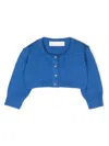 Colorichiari Crystal-embellished Cotton Cardigan In Blue