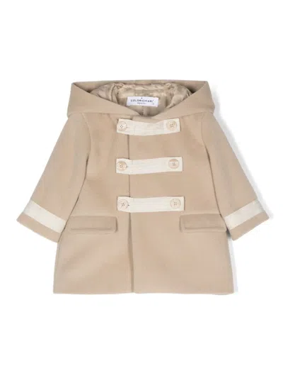Colorichiari Babies' Double-breasted Coat In Neutrals