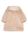 Colorichiari Faux-fur Jacket In Neutrals