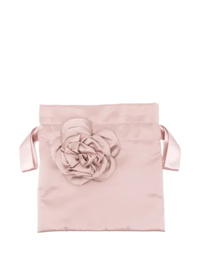 Colorichiari Kids' Floral-appliqué Bag In White