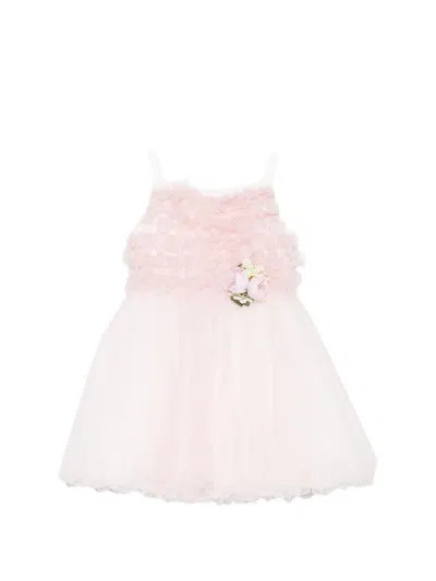 Colorichiari Kids' Floral-appliqué Dress In Pink