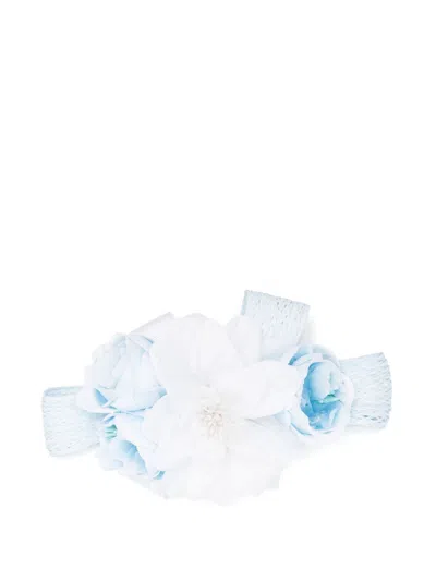 Colorichiari Kids' Floral-appliqué Hair Clip In Blue