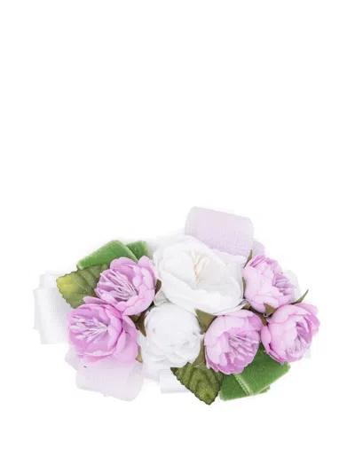 Colorichiari Kids' Floral-appliqué Hair Clip In Purple