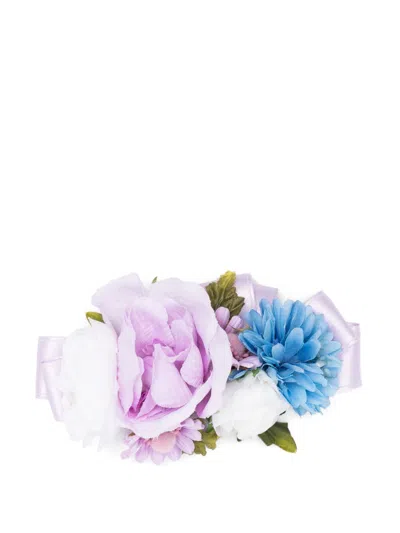 Colorichiari Kids' Floral-appliqué Hair Clip In Purple