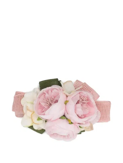Colorichiari Kids' Floral-detail Hair Clip In Pink