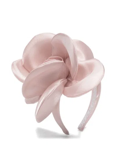 Colorichiari Kids' Floral-embellished Headband In Pink