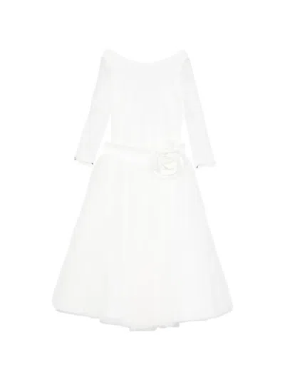 Colorichiari Kids' Floral Skirt (set Of Two) In White