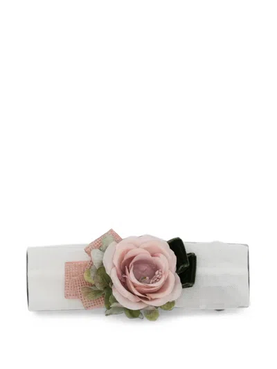 Colorichiari Babies' Floral-embellished Headband In White