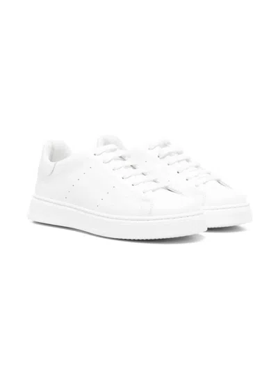 Colorichiari Kids' Leather Sneakers In White
