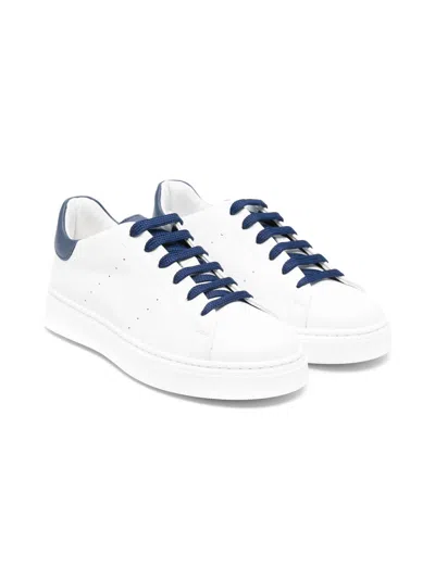 Colorichiari Kids' Leather Sneakers In White