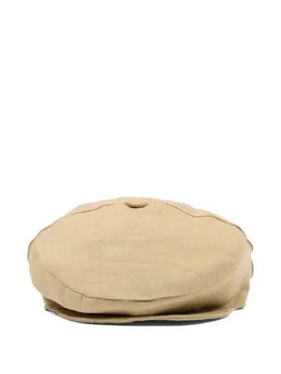 Colorichiari Babies' Linen Hat In Brown