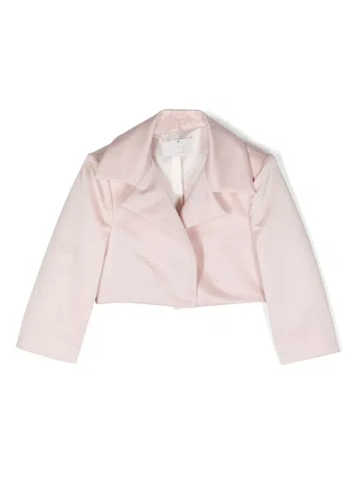 Colorichiari Kids' Long-sleeves Satin Jacket In Pink