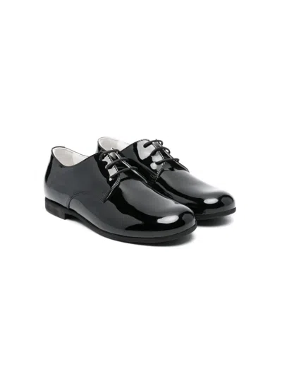 Colorichiari Kids' Patent-leather Brogue Shoes In Black