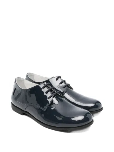 Colorichiari Kids' Patent-leather Lace-up Derby Shoes In Blue