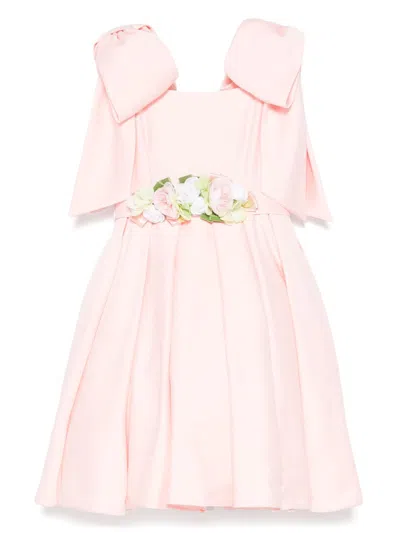 Colorichiari Kids' Pleated Dress In Pink