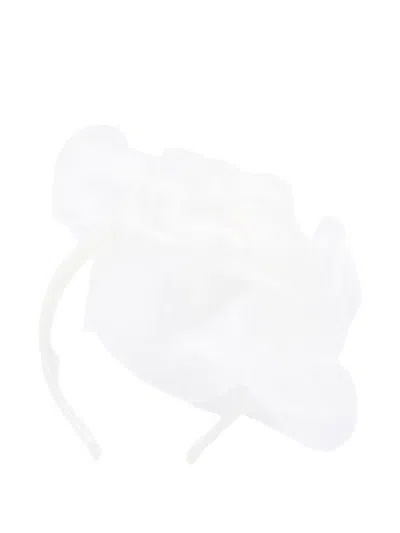 Colorichiari Kids' Ruffled Headband In White