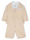 Colorichiari Single-breasted Shorts Set In 中性色